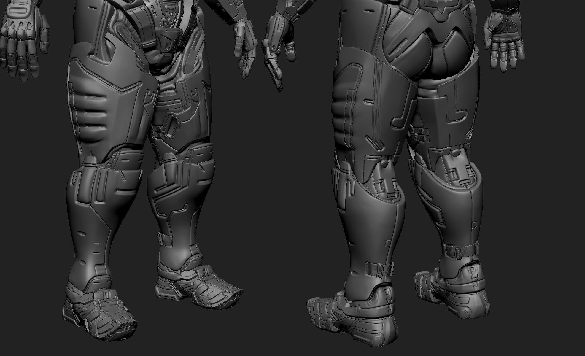 Sci-Fi Armors Sculpt Bundle 1 3D model_6