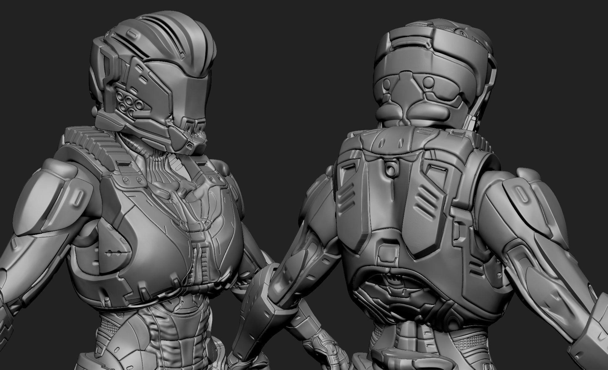 Sci-Fi Armors Sculpt Bundle 1 3D model_41