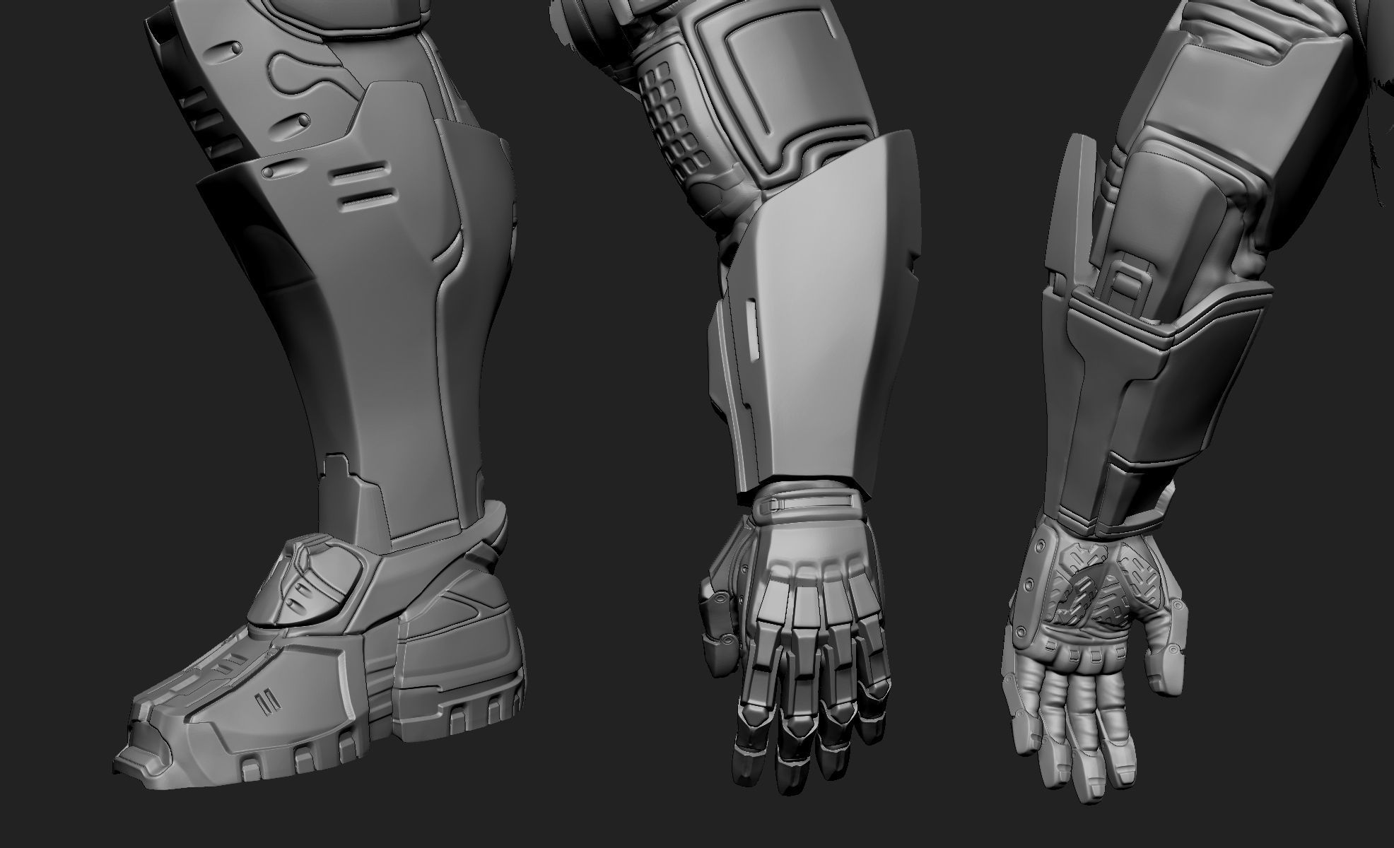 Sci-Fi Armors Sculpt Bundle 1 3D model_22