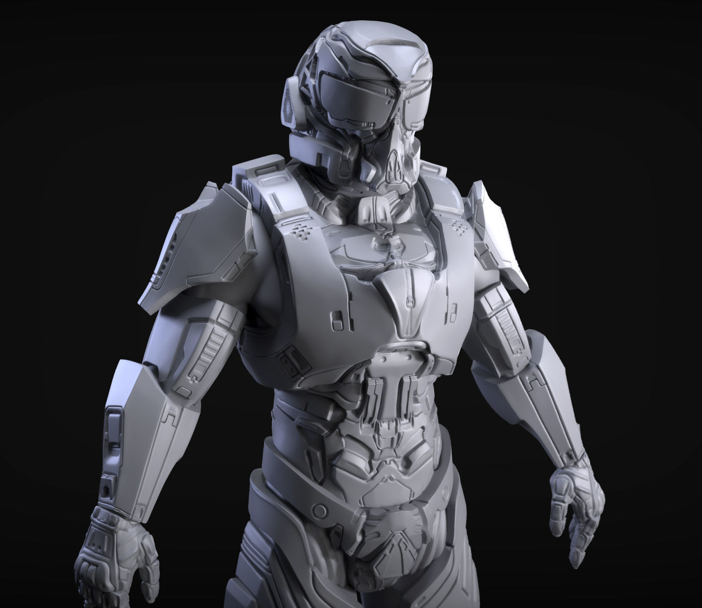 Sci-Fi Armors Sculpt Bundle 1 3D model_26