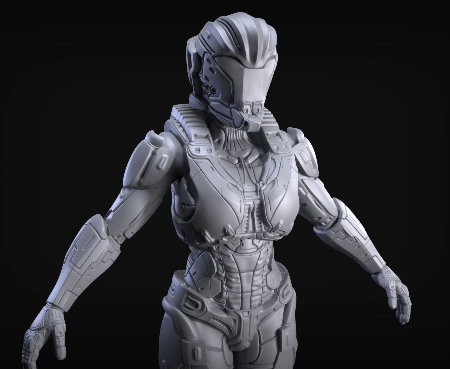 Sci-Fi Armors Sculpt Bundle 1 3D model_35