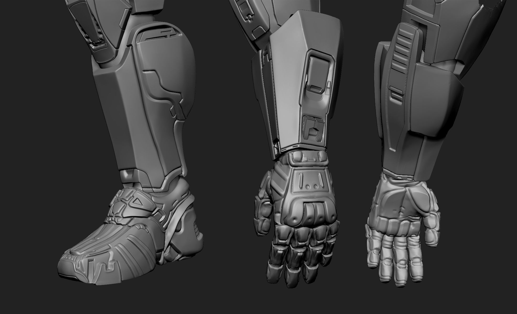 Sci-Fi Armors Sculpt Bundle 1 3D model_30