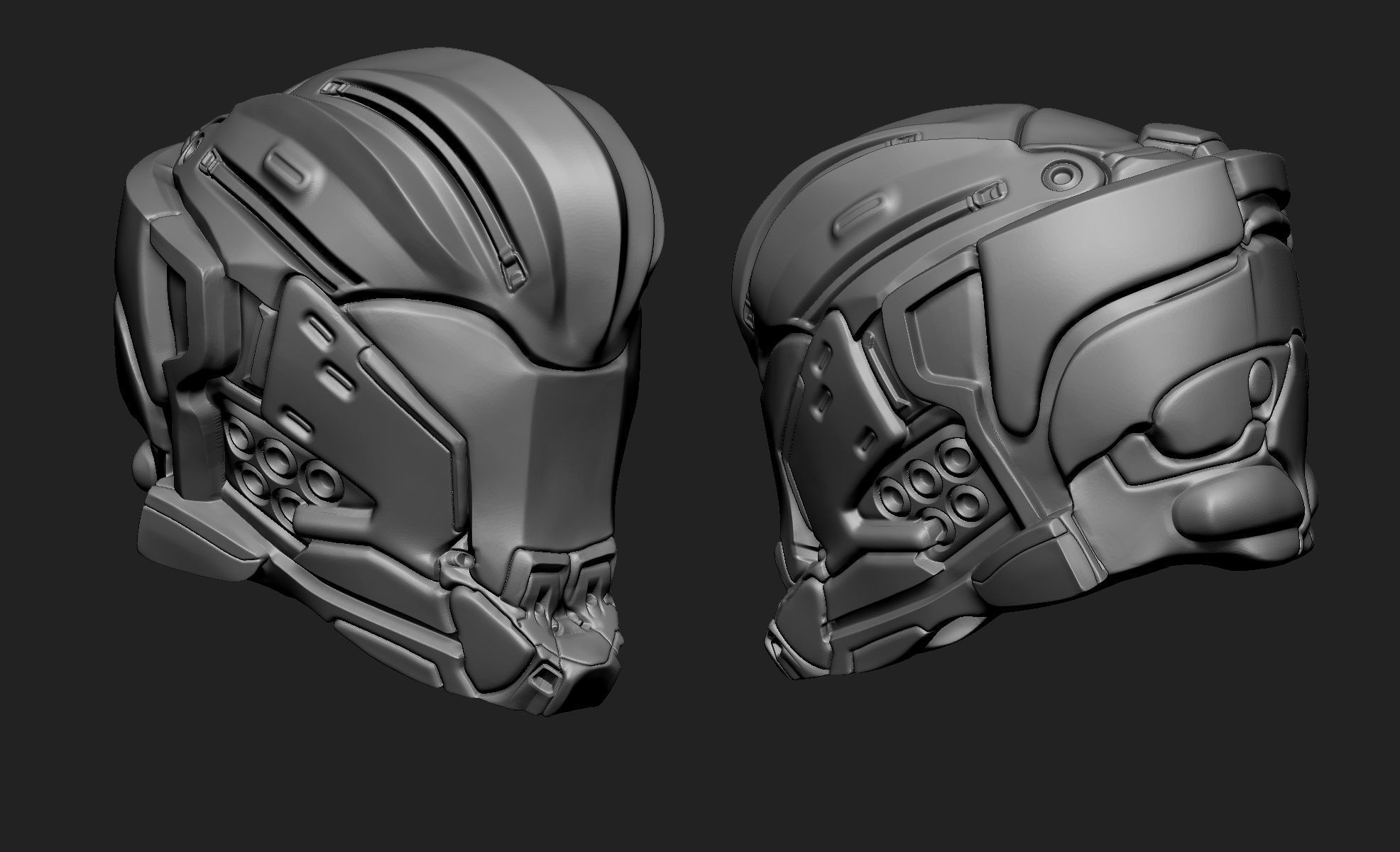 Sci-Fi Armors Sculpt Bundle 1 3D model_39