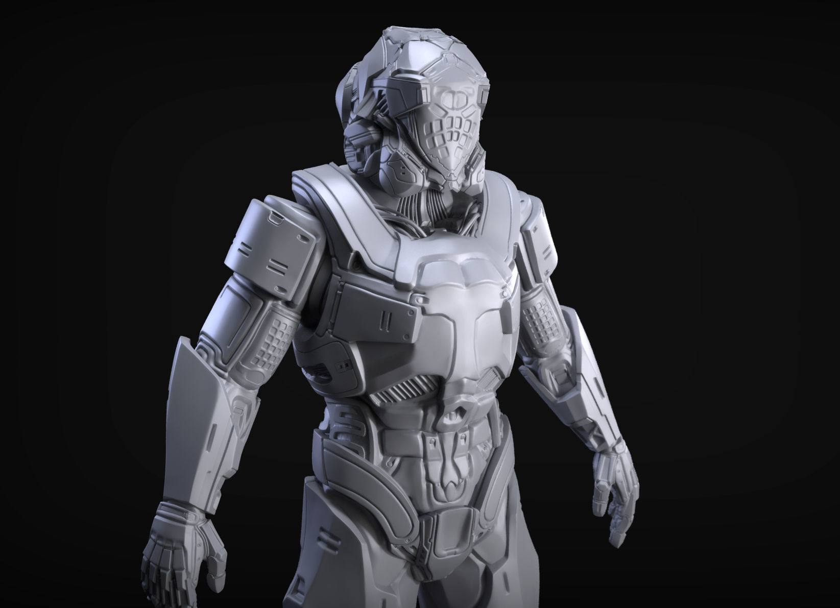 Sci-Fi Armors Sculpt Bundle 1 3D model_18