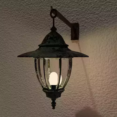 outdoor lamp - exterior outside light - old bronze antique