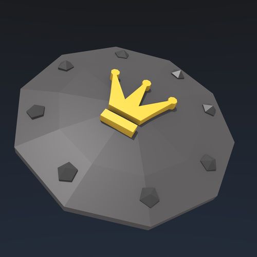 Crown Shield Low Poly Low-poly 3D model