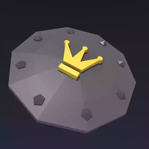 Crown Shield Low Poly Low-poly 3D model