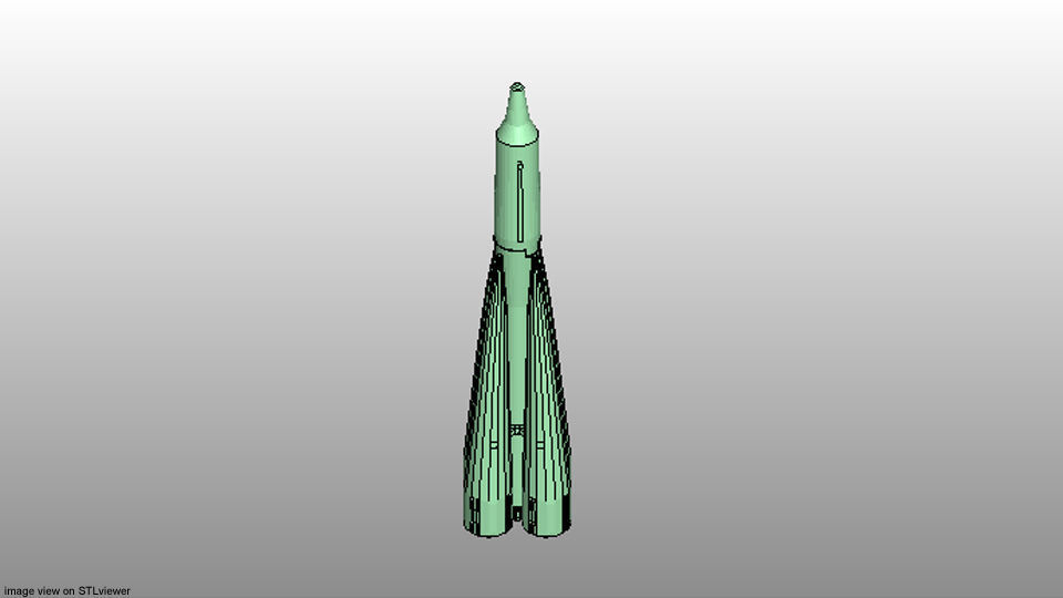 Rocket Missile - R-7 Semyorka 3D model_5