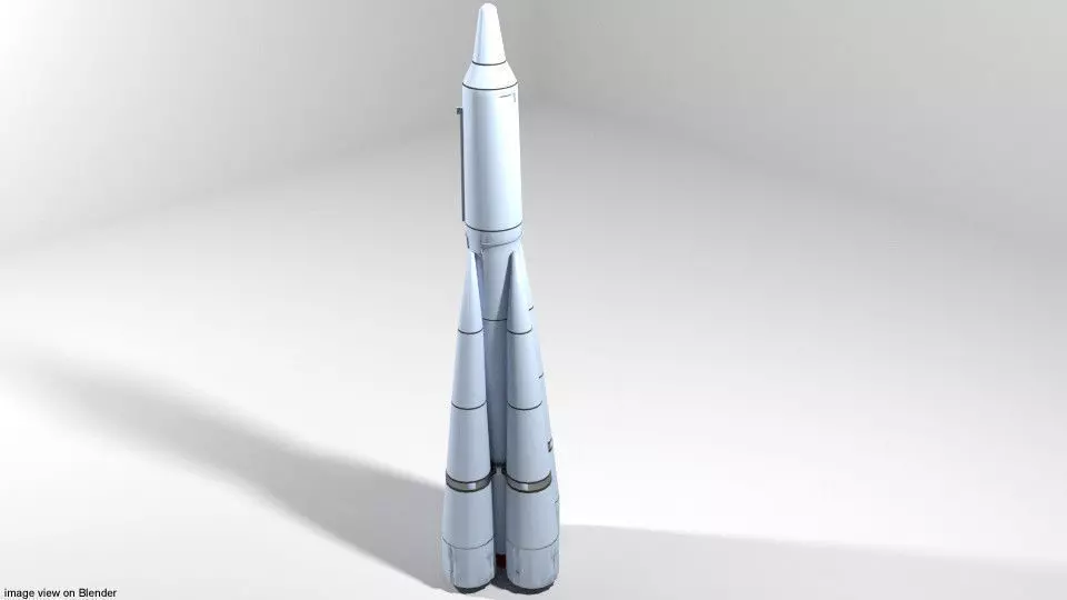 Rocket Missile - R-7 Semyorka 3D model_0