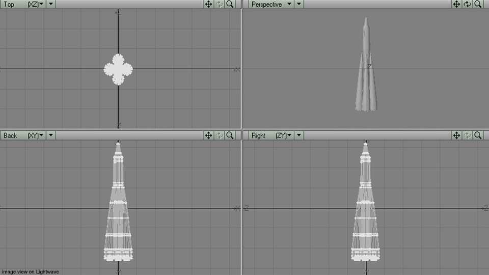 Rocket Missile - R-7 Semyorka 3D model_4