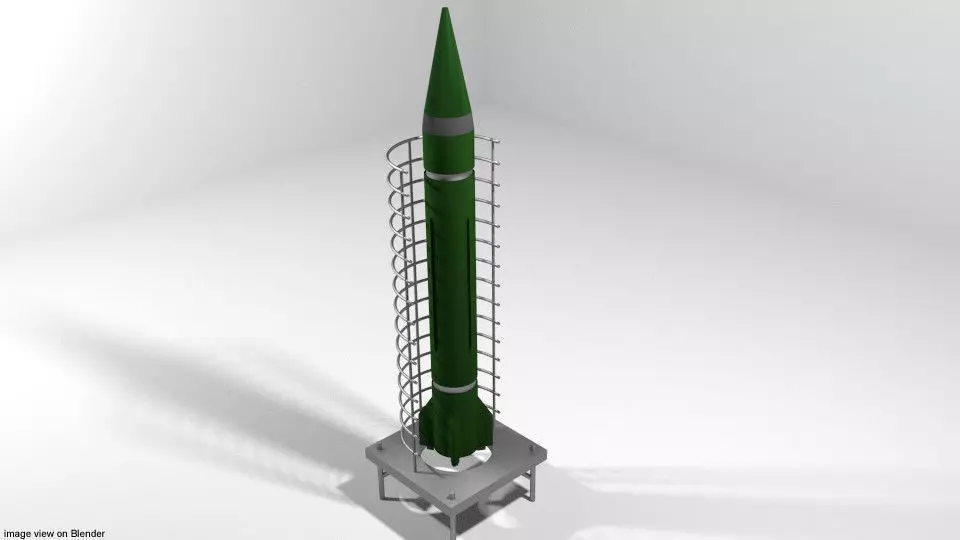 Rocket Missile - Scud 3D model_0