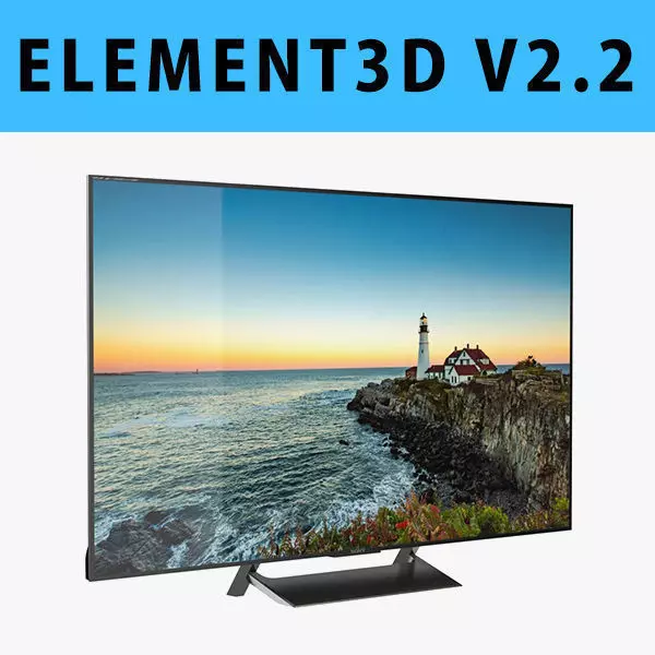 E3D - Sony X900E TV 3D model 3D model_0