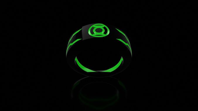 Green Lantern Custom Ring 3D print model