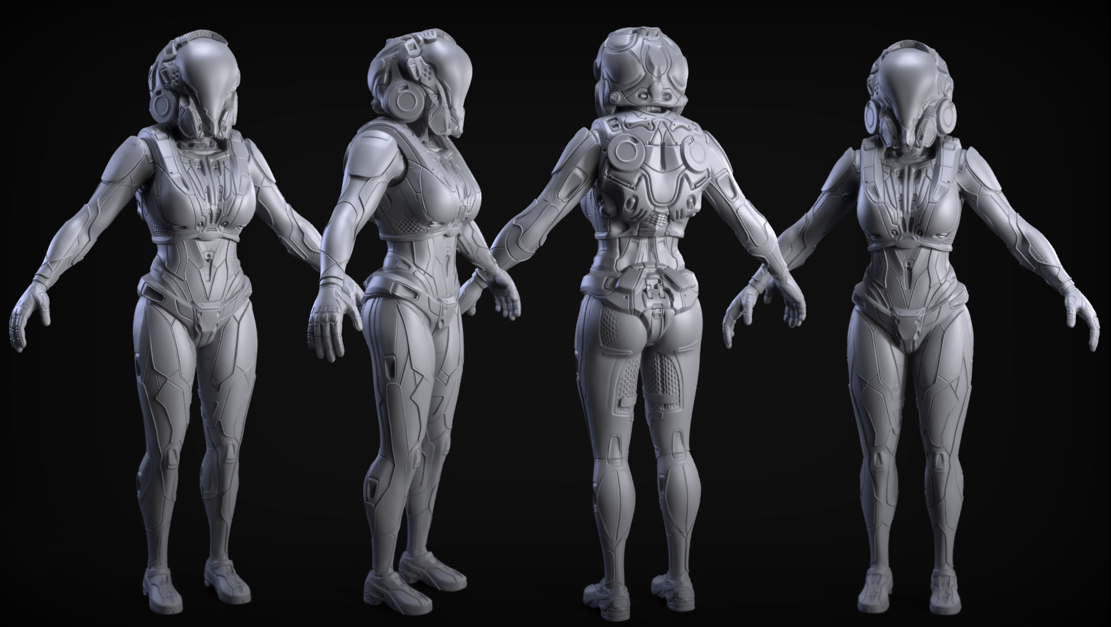 Sci-Fi Armors Sculpt Bundle 2 3D model_20