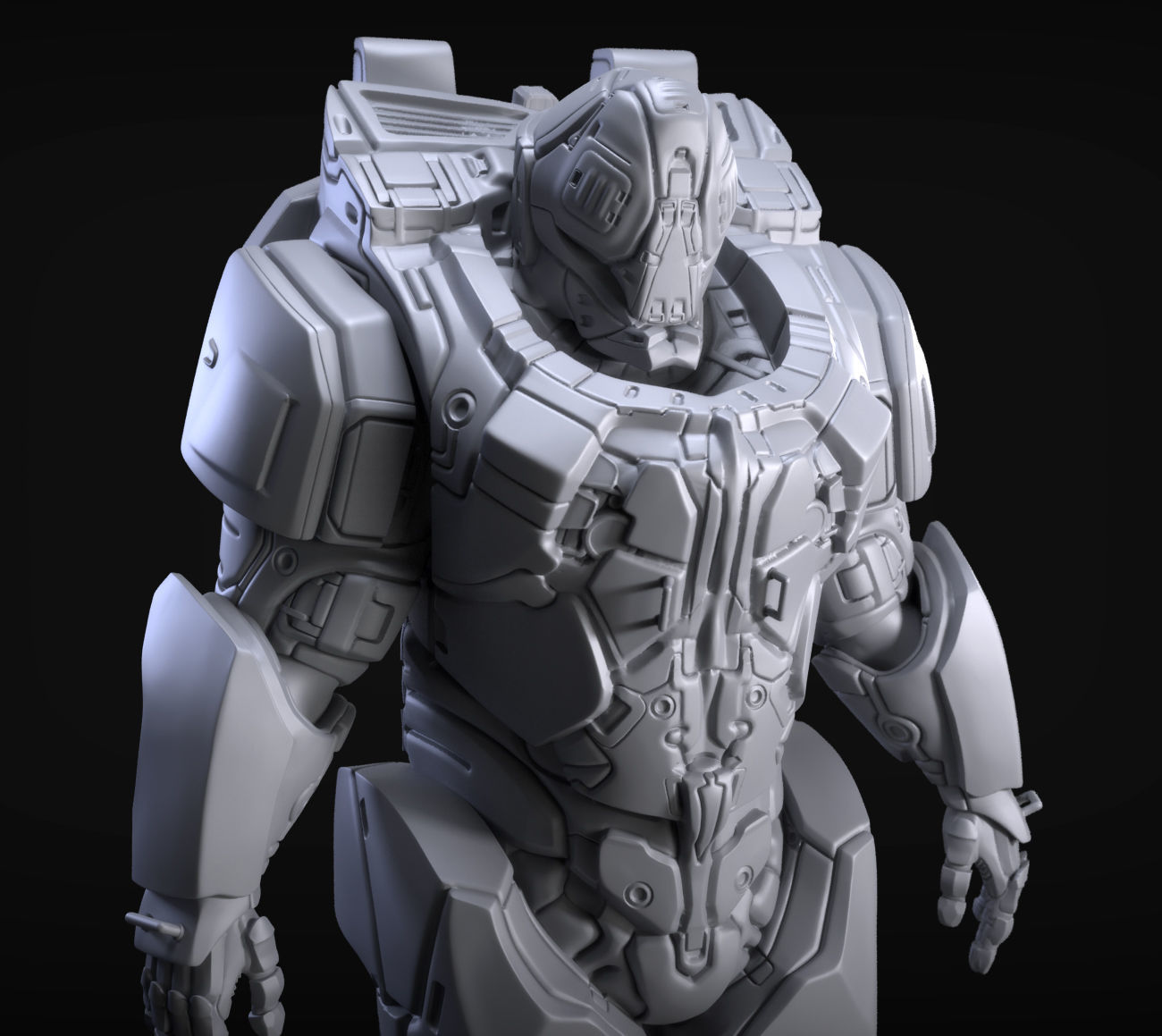Sci-Fi Armors Sculpt Bundle 2 3D model_25