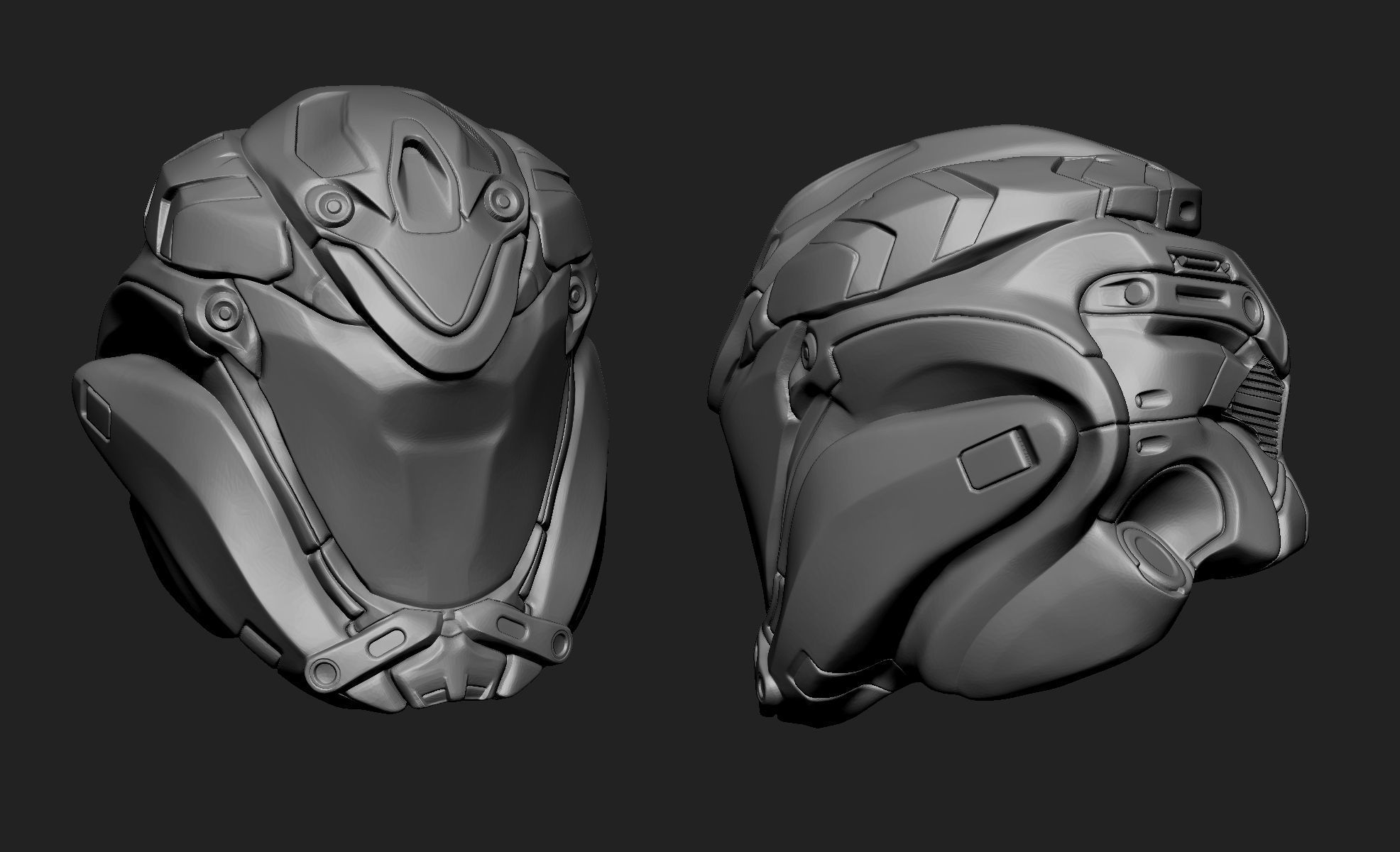 Sci-Fi Armors Sculpt Bundle 2 3D model_15