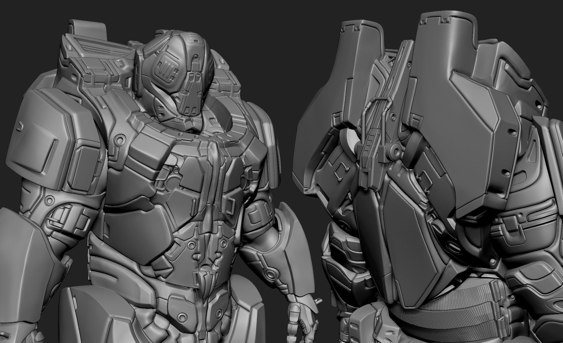 Sci-Fi Armors Sculpt Bundle 2 3D model_30