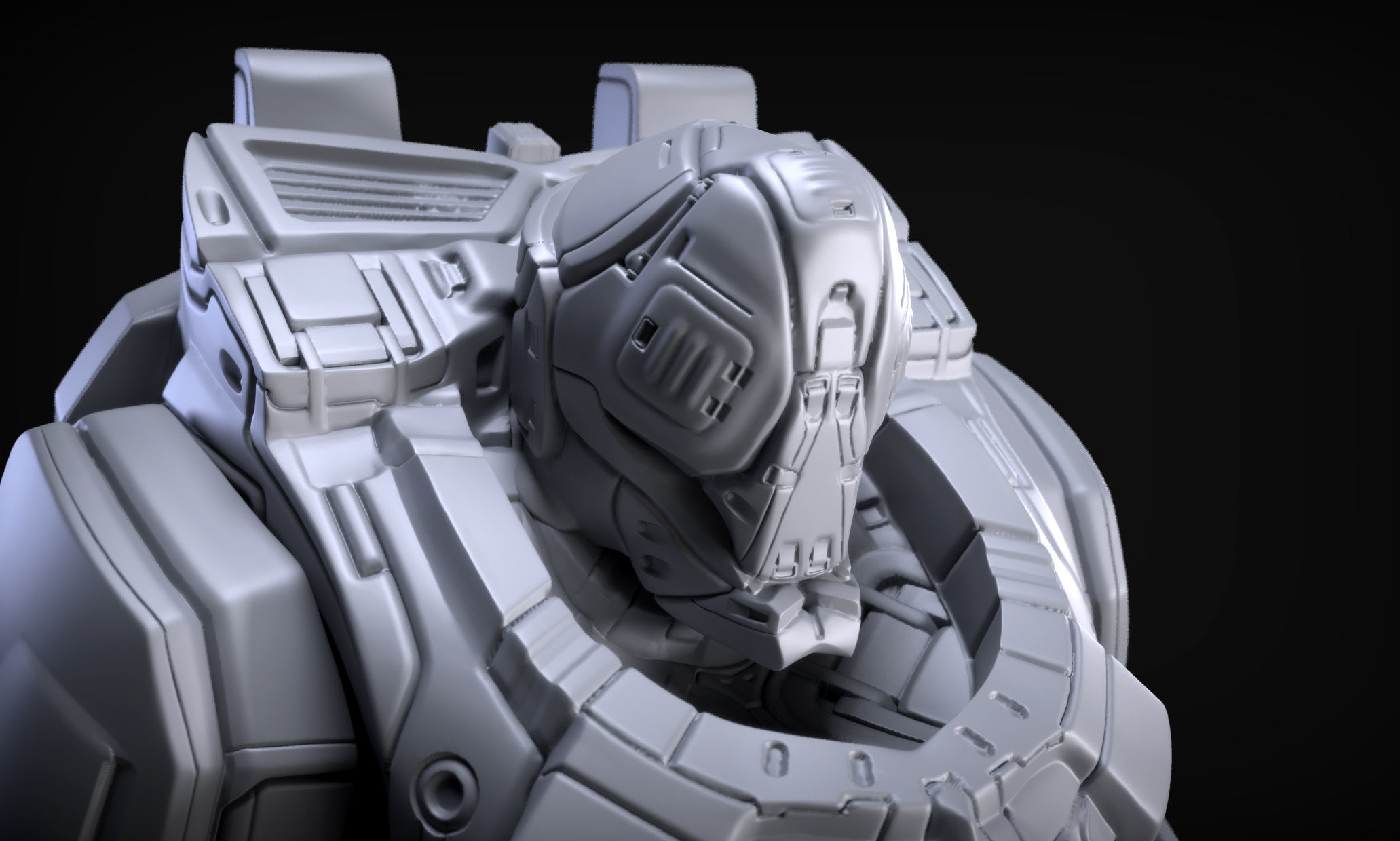 Sci-Fi Armors Sculpt Bundle 2 3D model_27