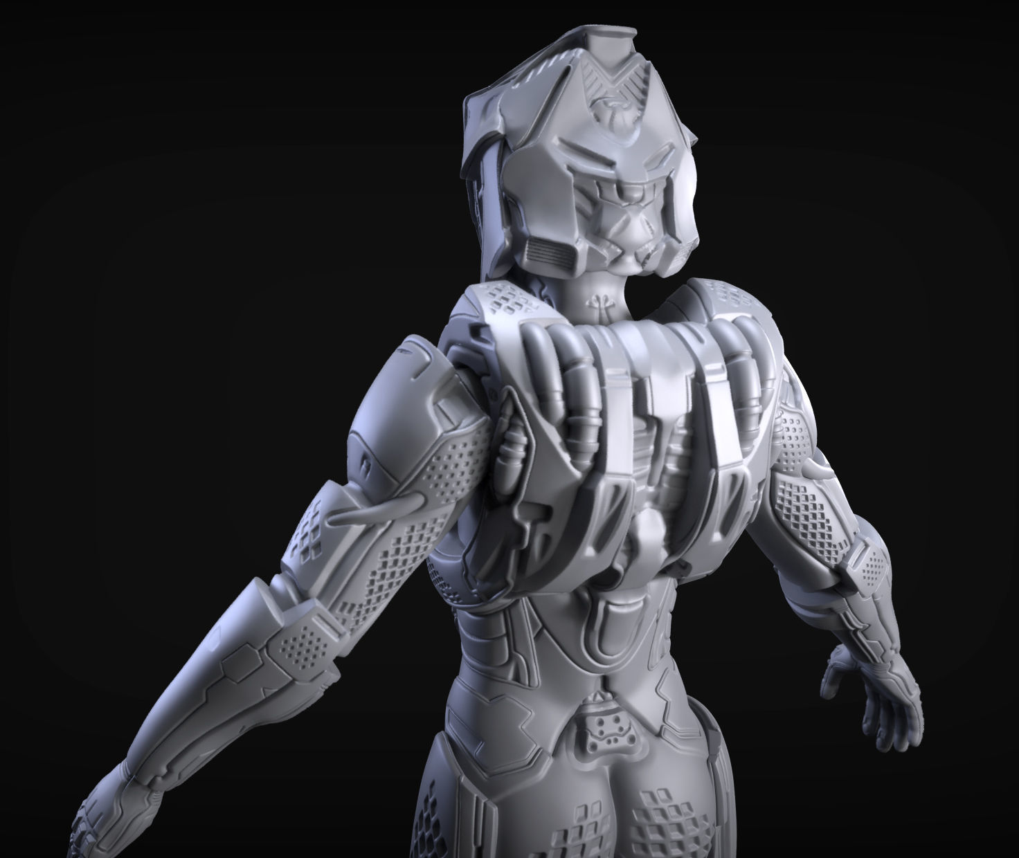 Sci-Fi Armors Sculpt Bundle 2 3D model_33