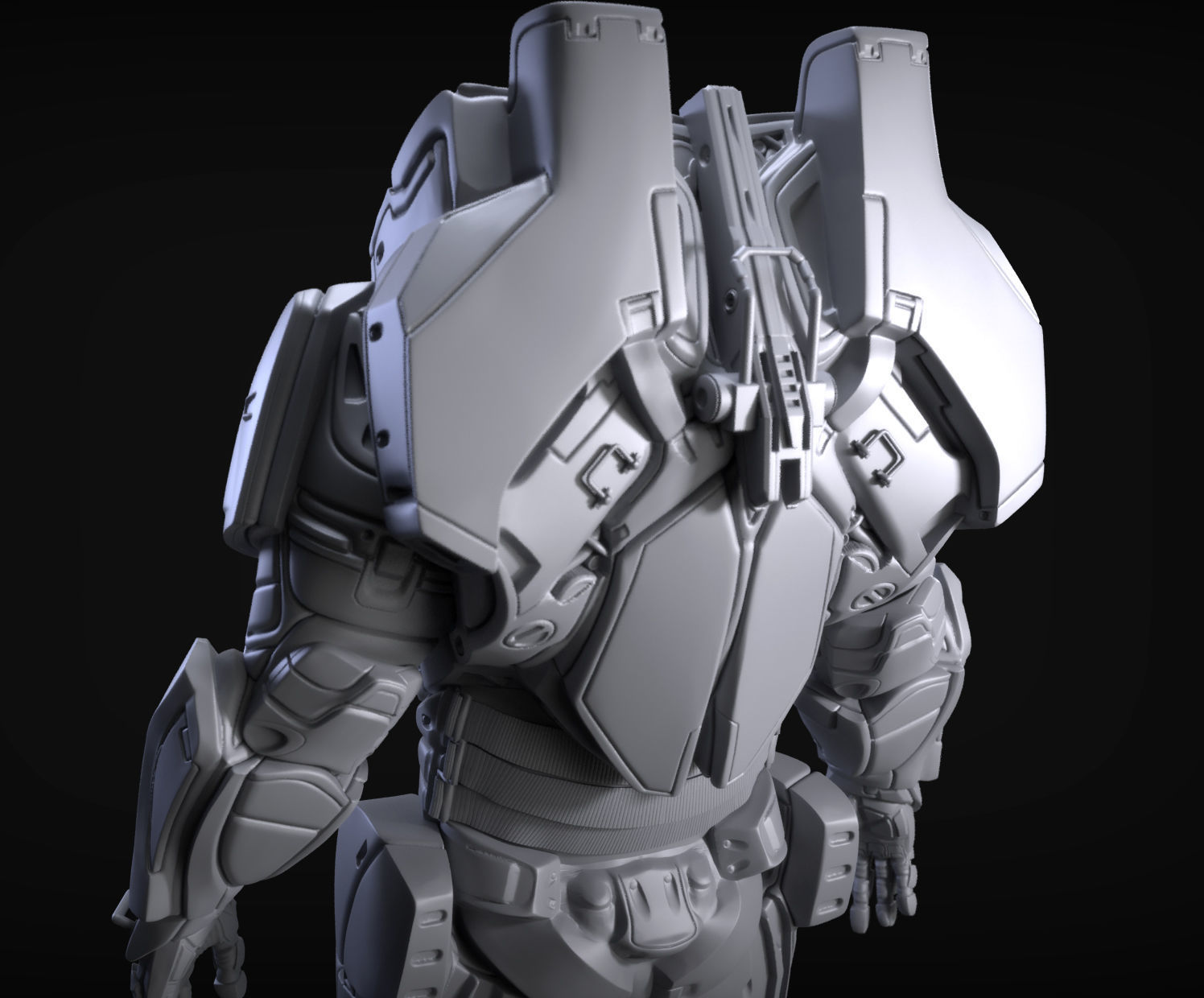 Sci-Fi Armors Sculpt Bundle 2 3D model_26