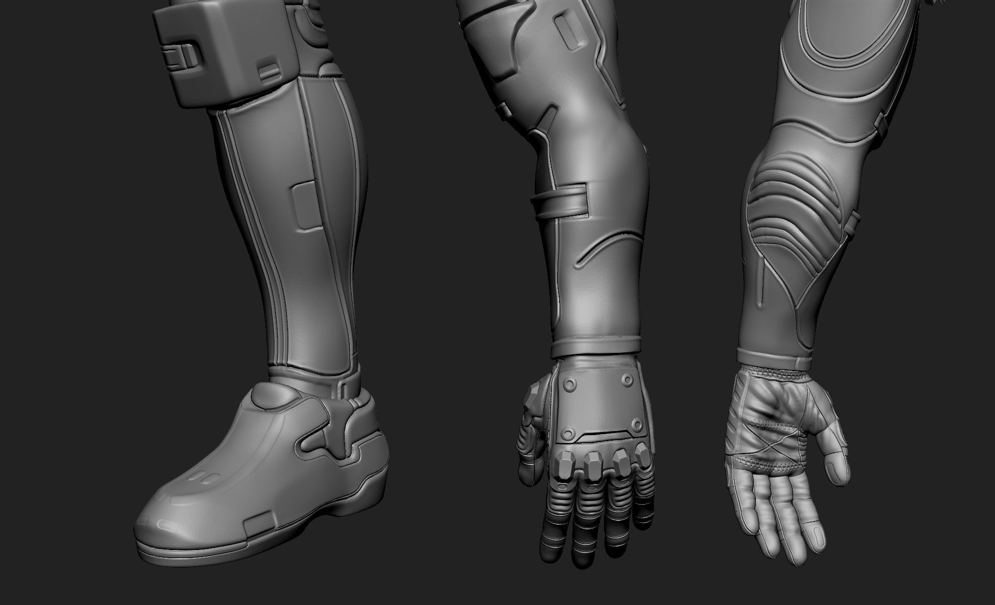 Sci-Fi Armors Sculpt Bundle 2 3D model_8