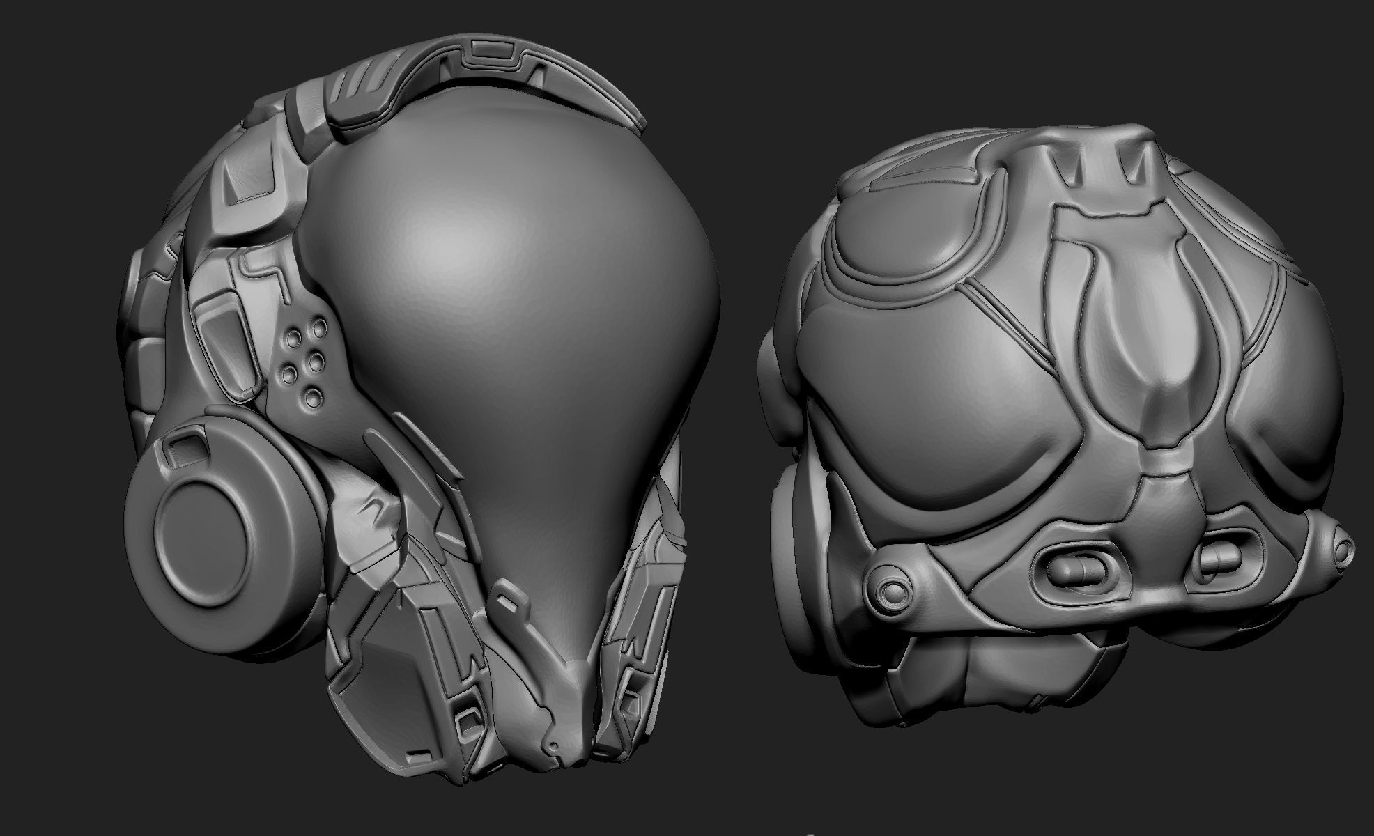 Sci-Fi Armors Sculpt Bundle 2 3D model_23