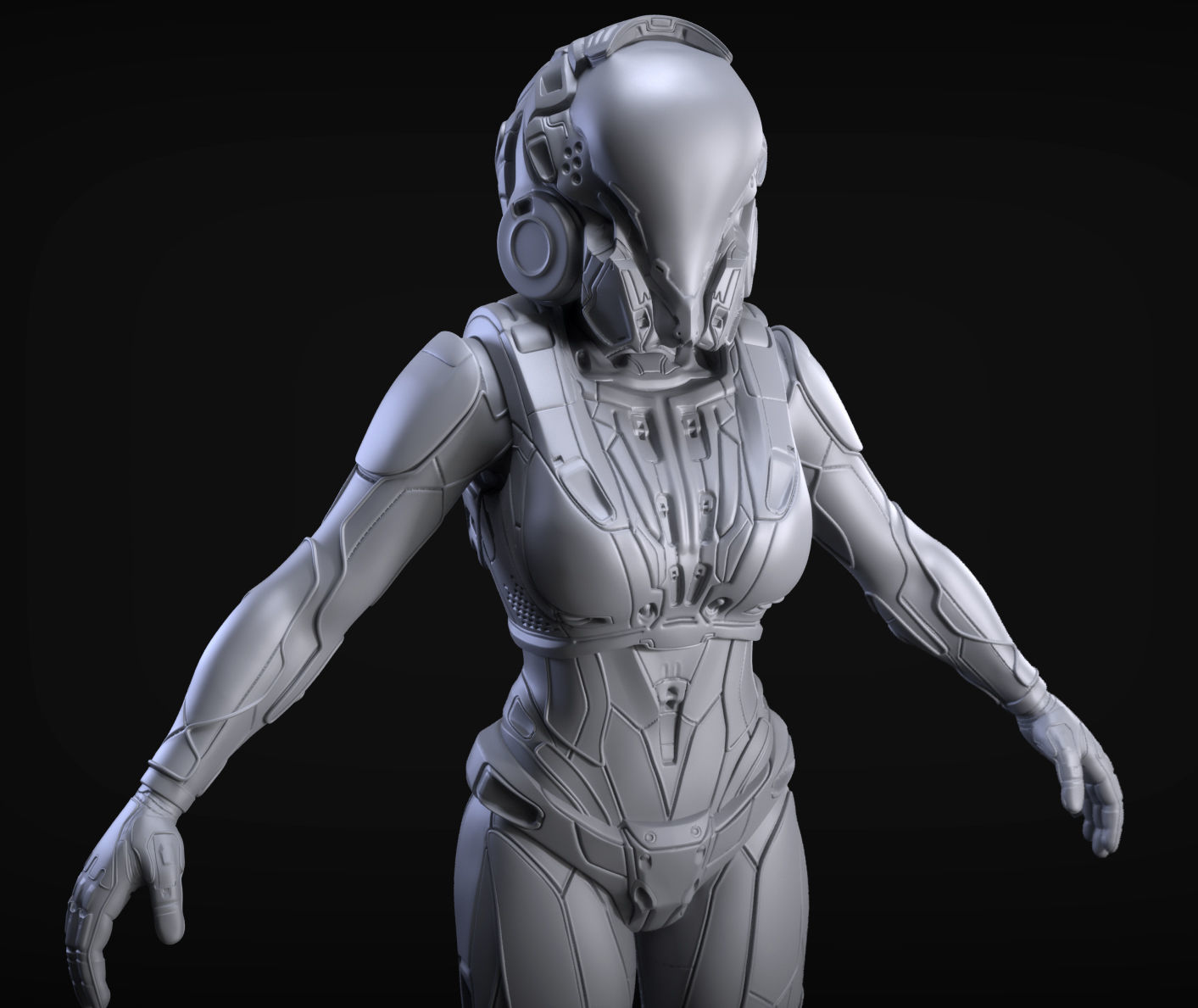 Sci-Fi Armors Sculpt Bundle 2 3D model_17