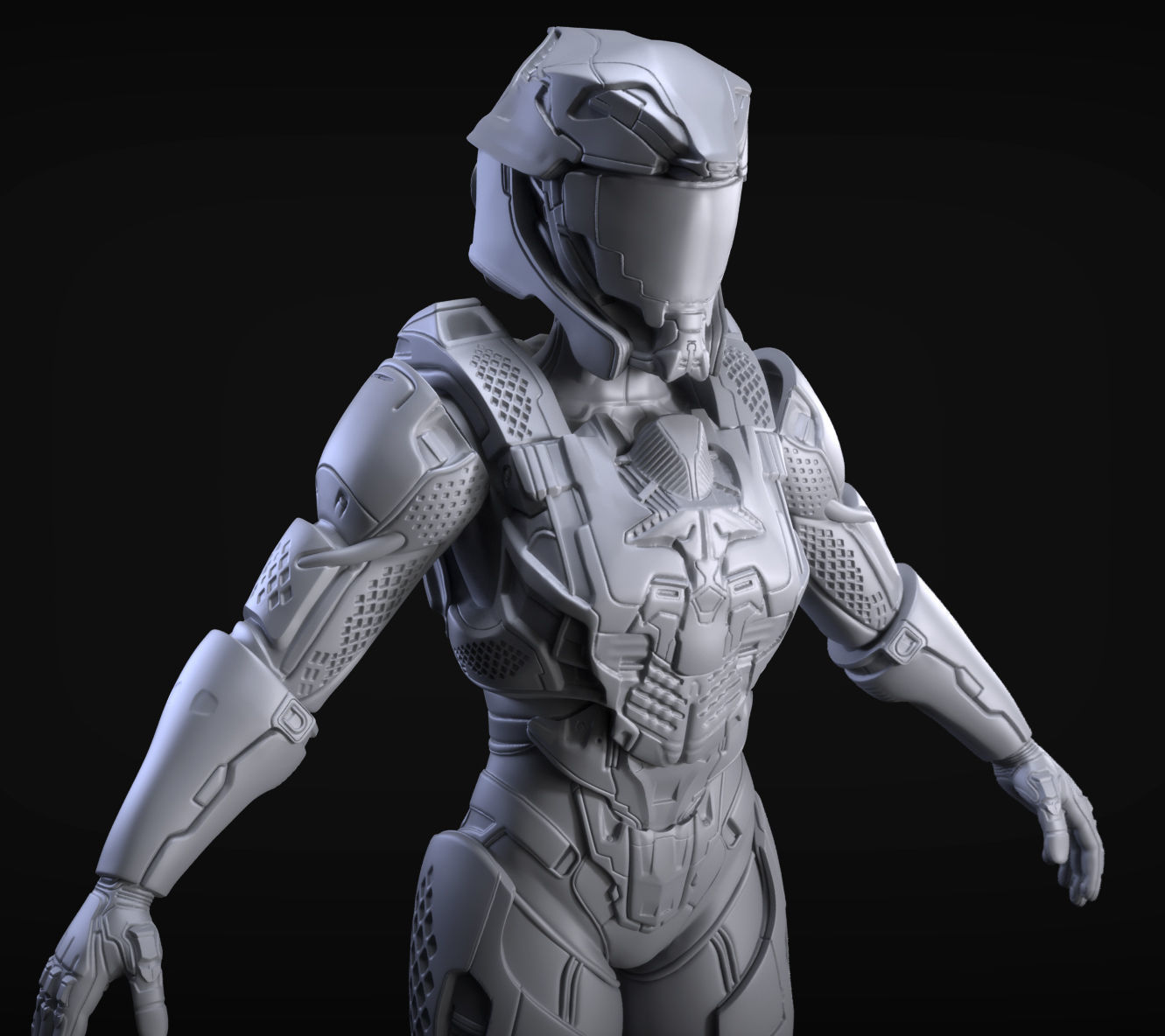 Sci-Fi Armors Sculpt Bundle 2 3D model_34