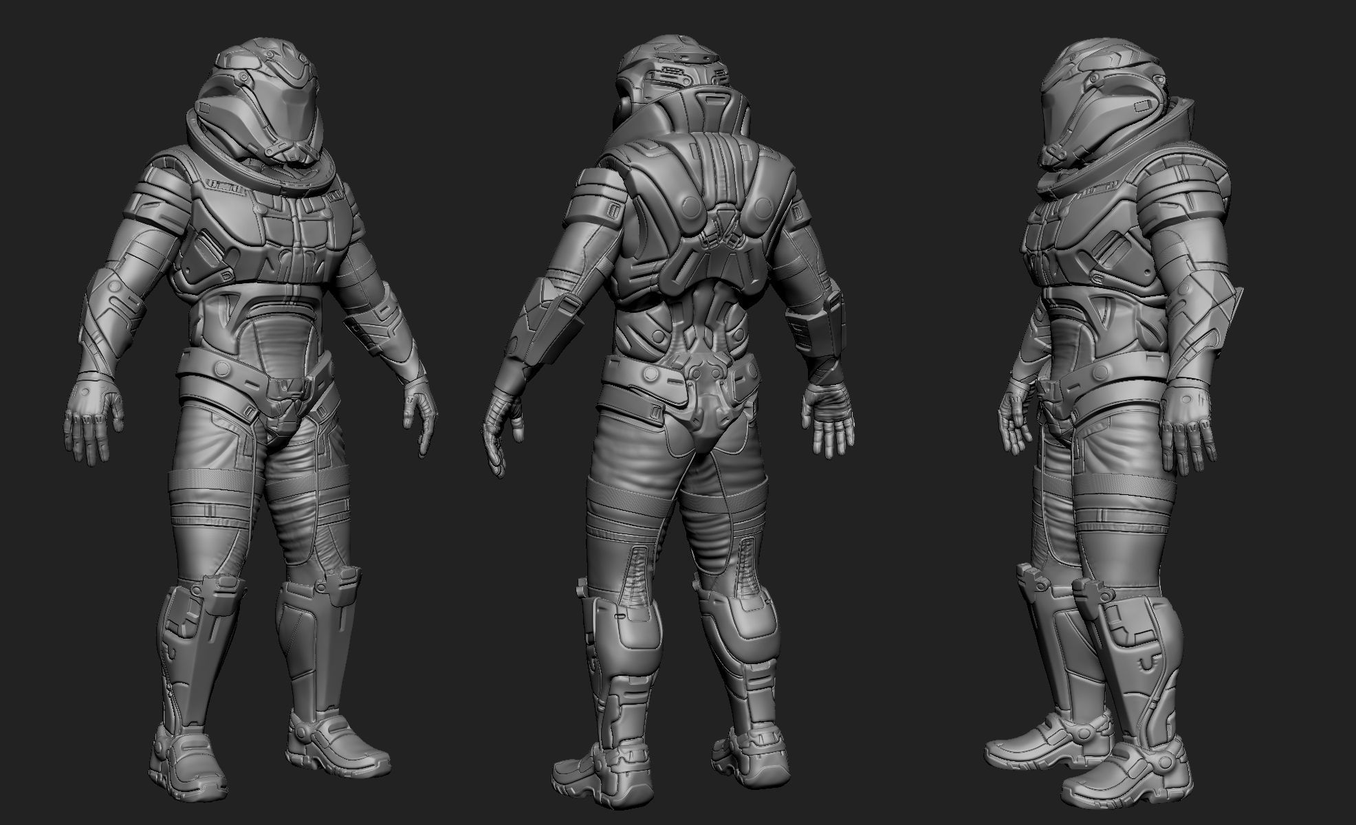 Sci-Fi Armors Sculpt Bundle 2 3D model_14
