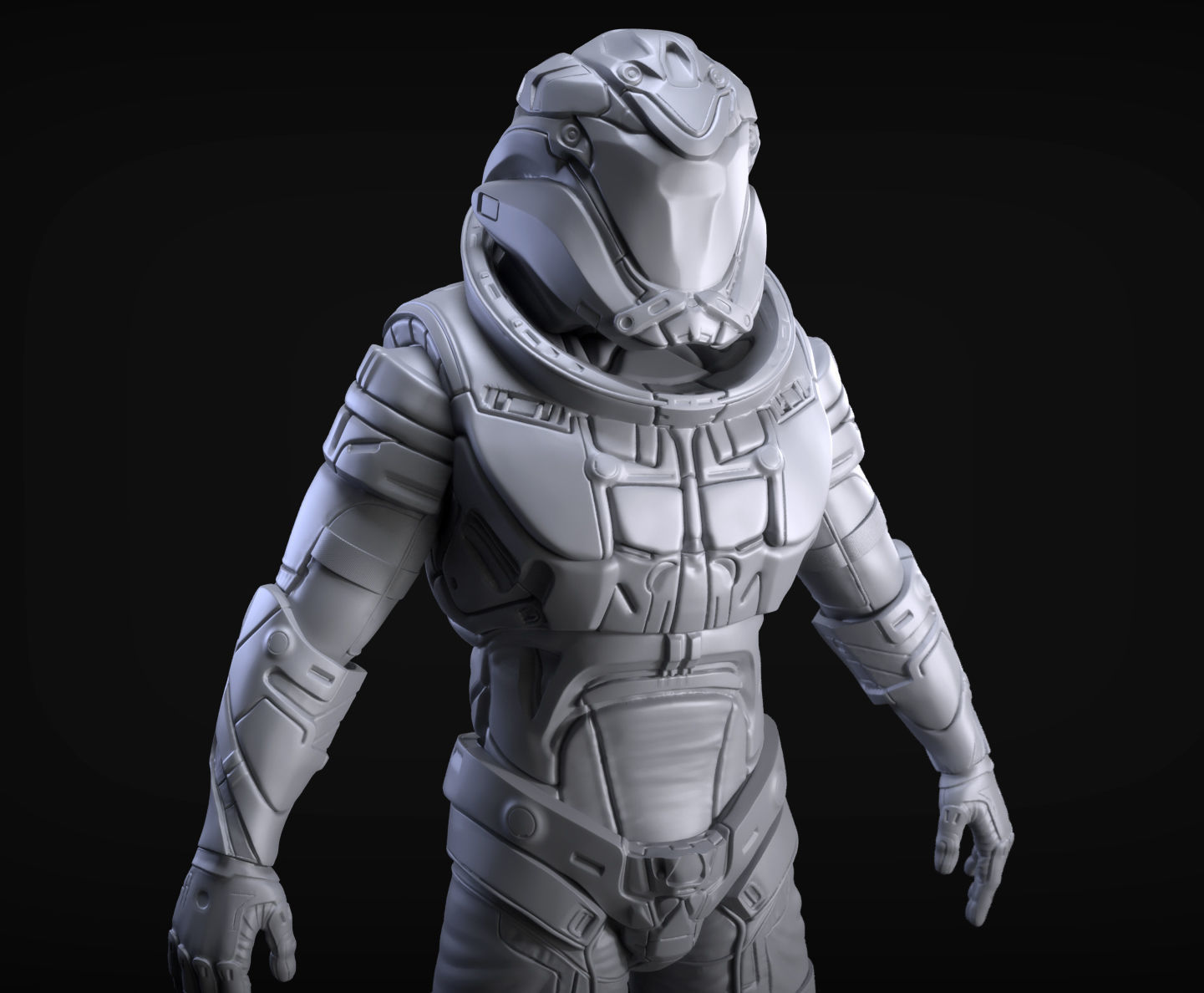 Sci-Fi Armors Sculpt Bundle 2 3D model_9