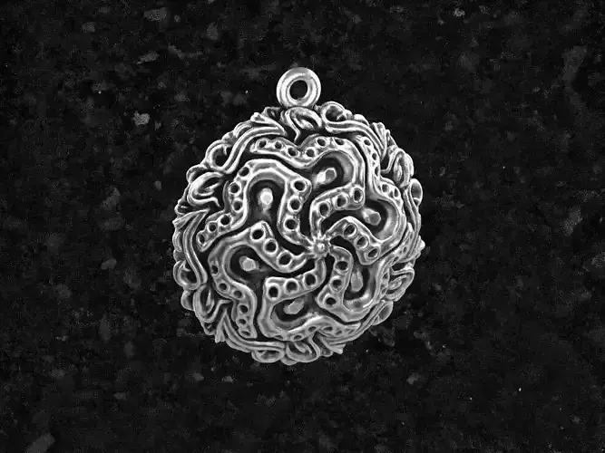 Pendant-40 pendant with swirls