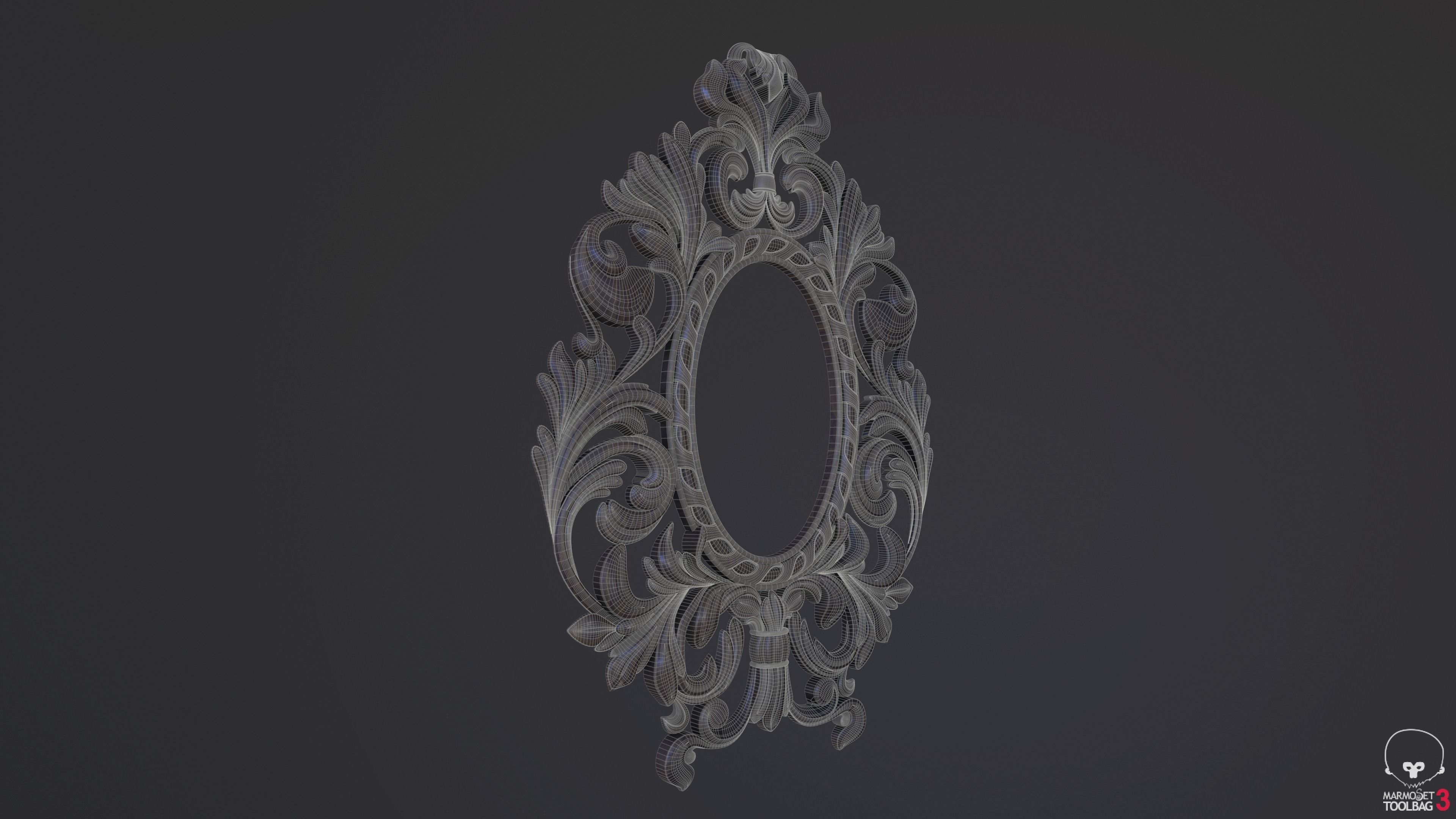 Carved Mirror Substance Painter 3D model_5