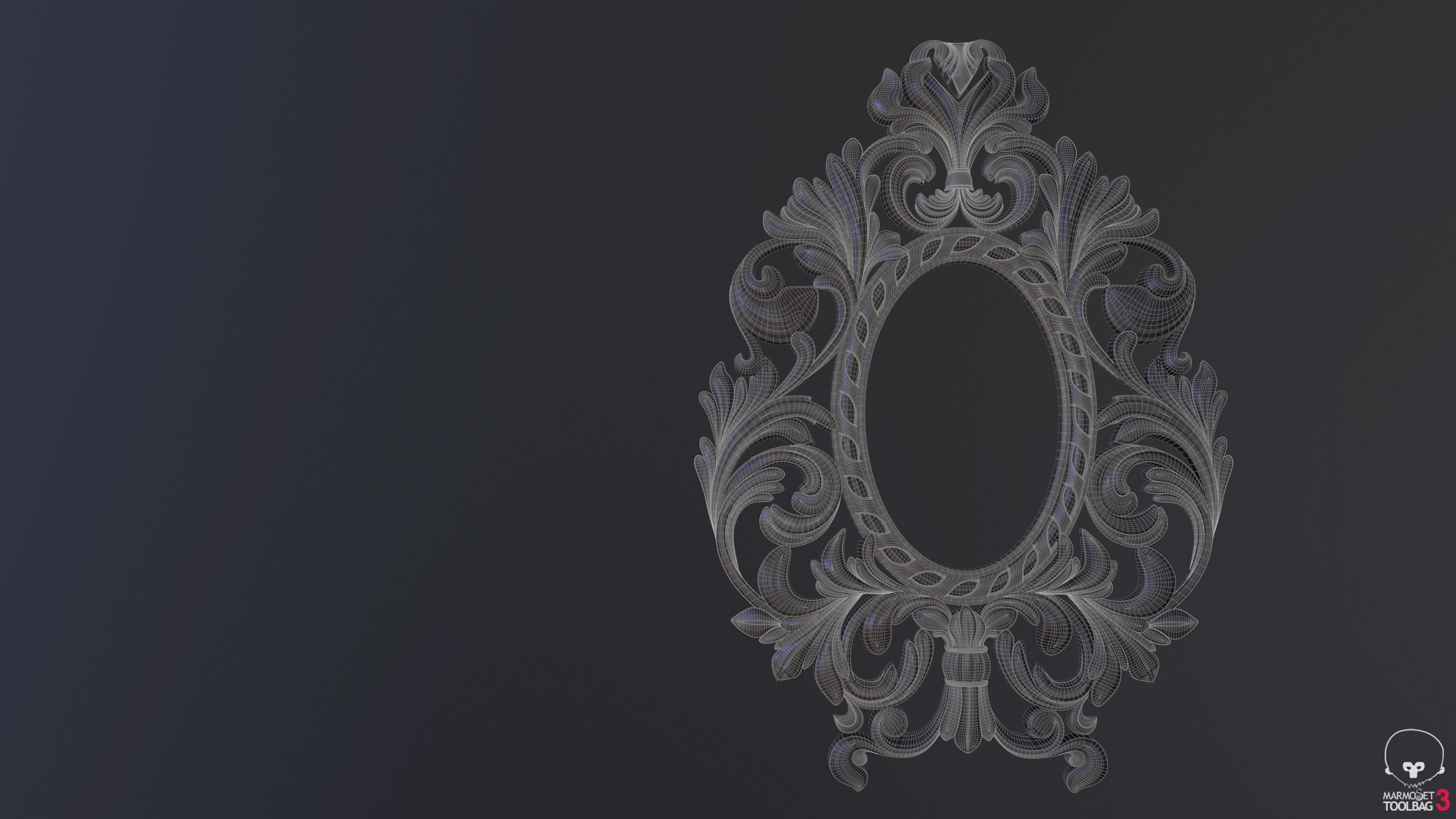 Carved Mirror Substance Painter 3D model_3