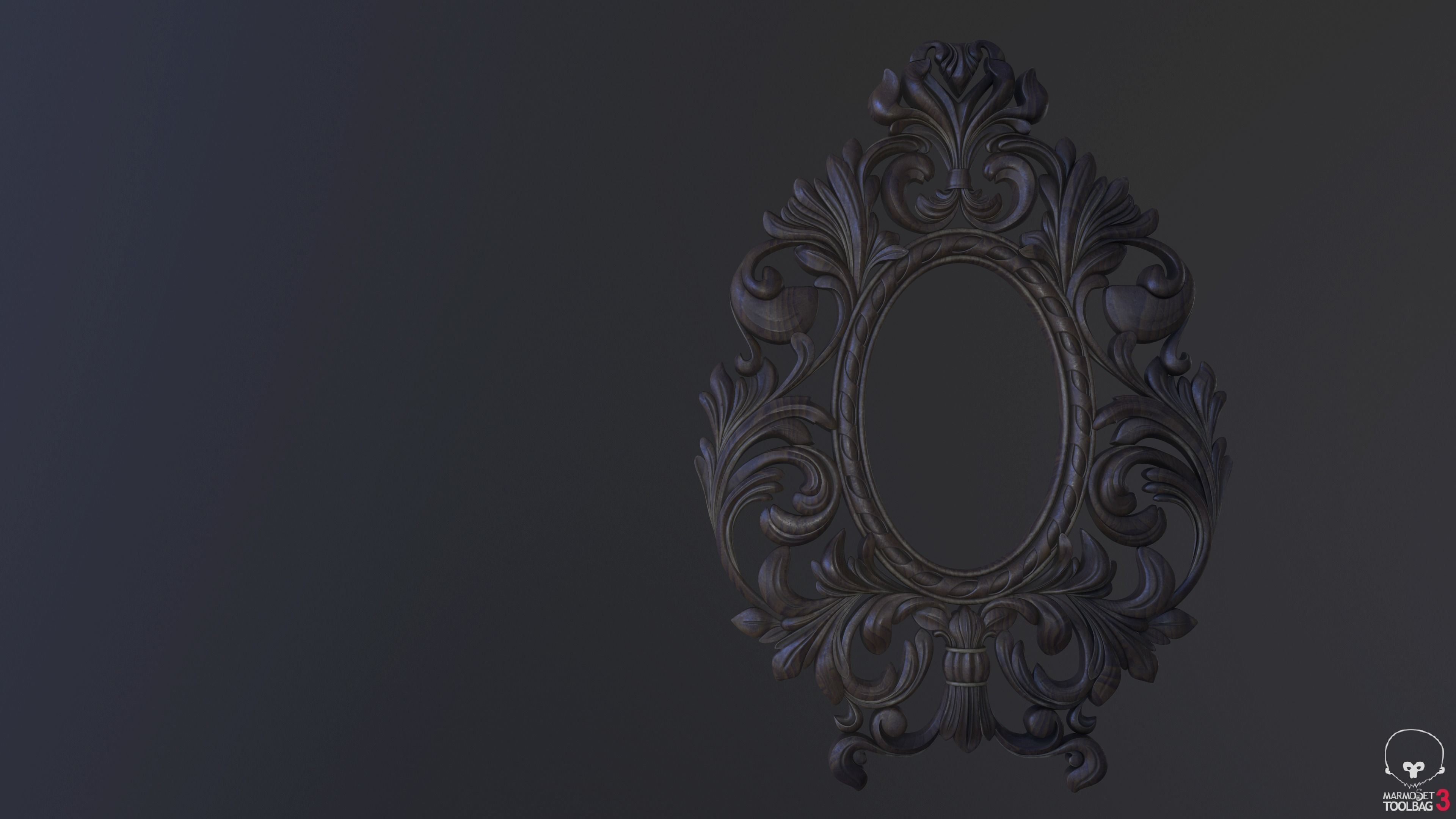 Carved Mirror Substance Painter 3D model_2