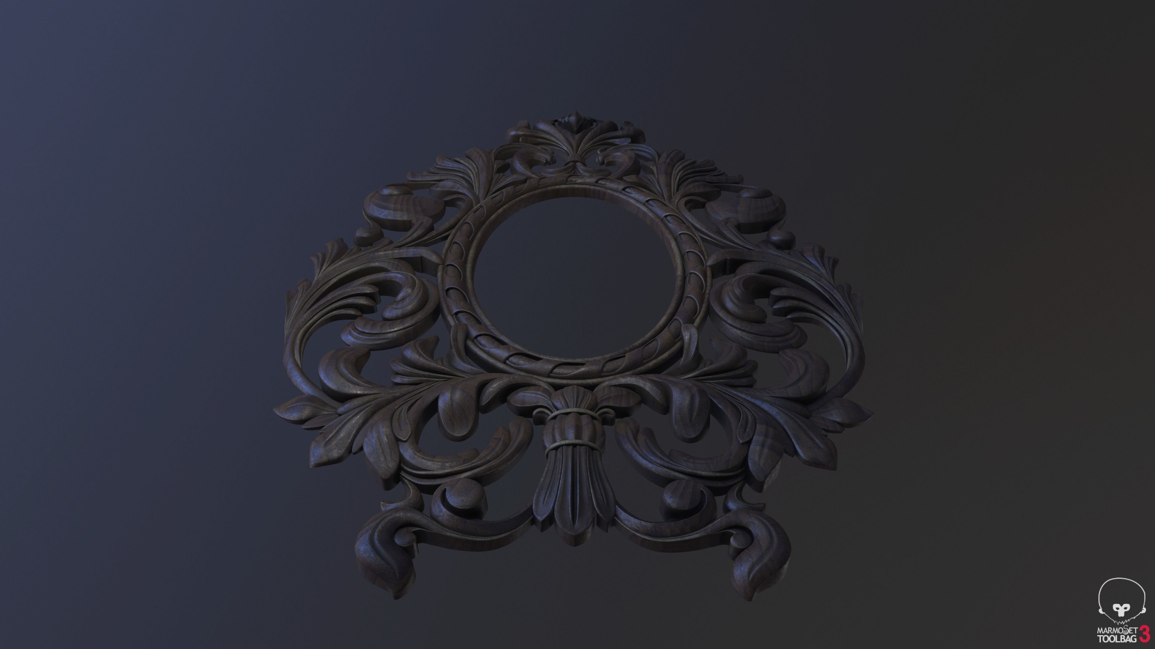 Carved Mirror Substance Painter 3D model_6