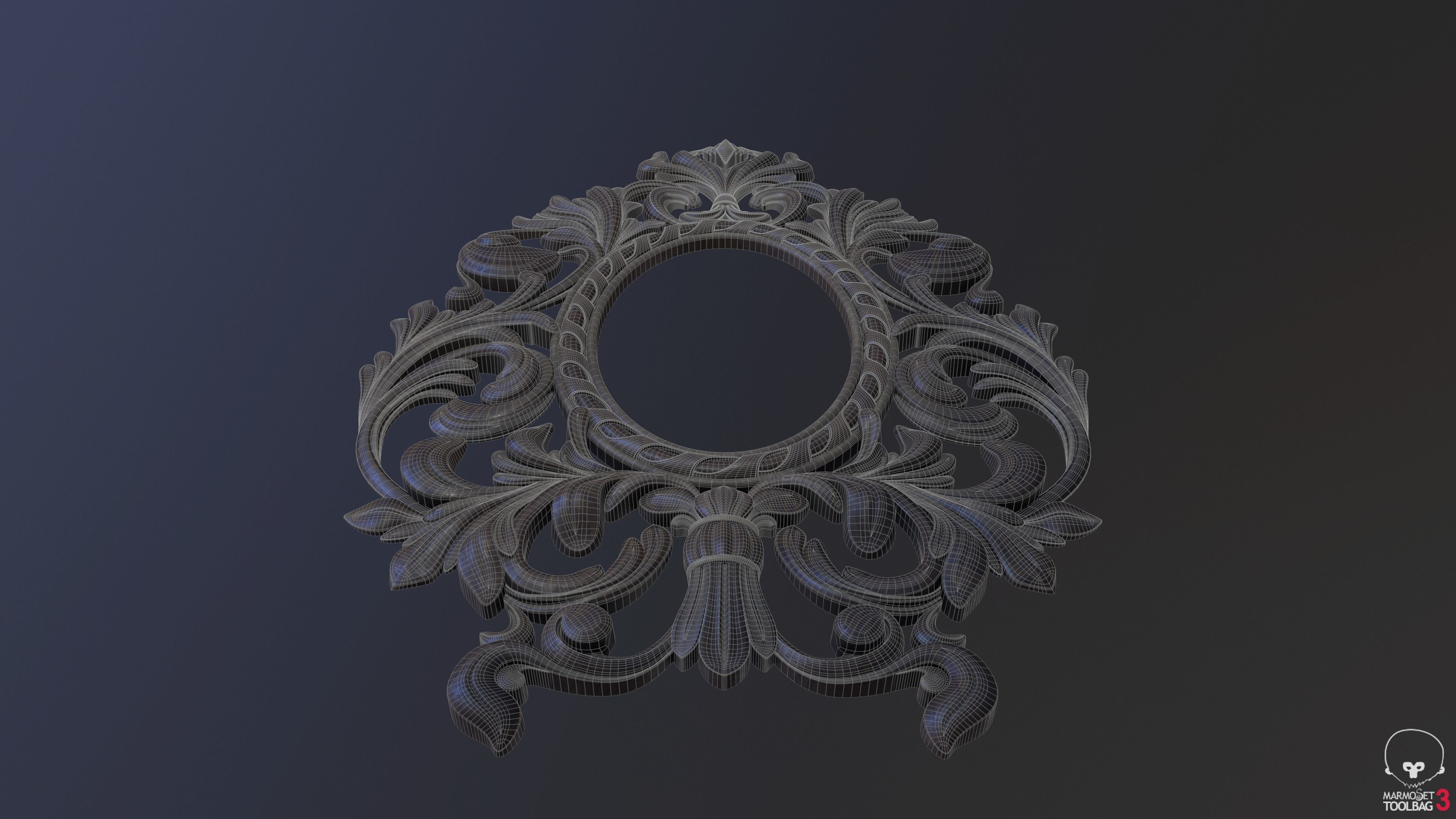 Carved Mirror Substance Painter 3D model_7