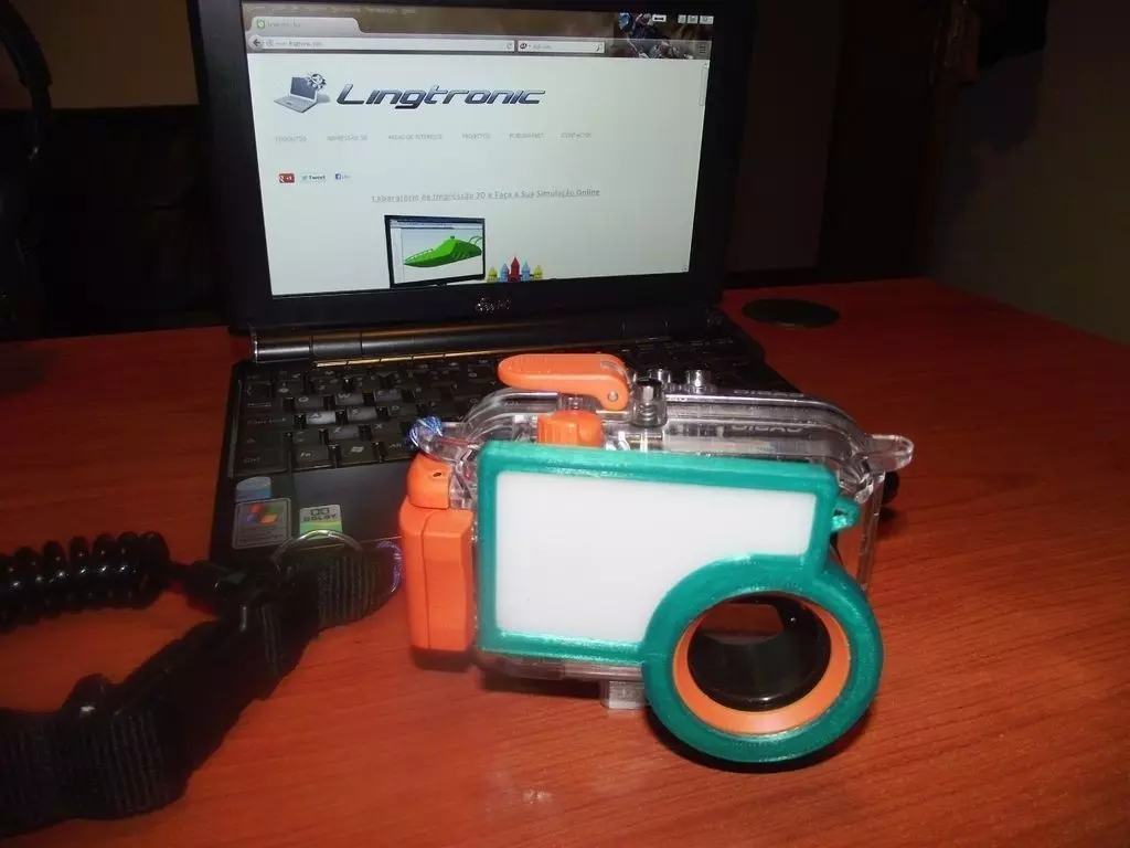 Casio Exilim underwater case flash difuser Free 3D print model