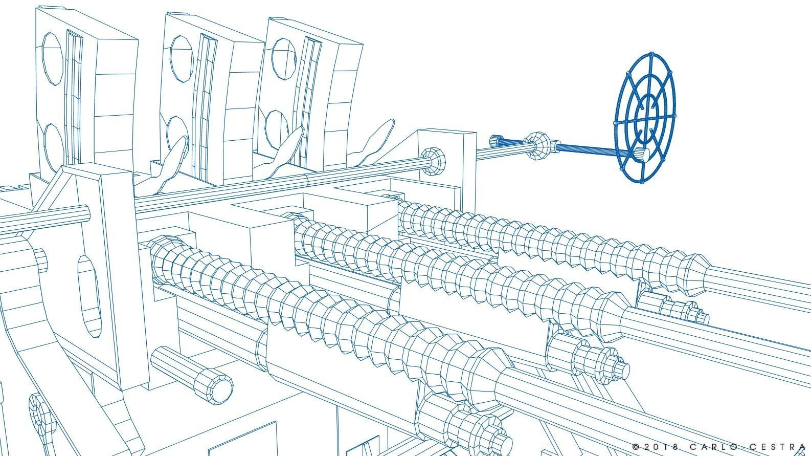 Japanese Type 96 25mm triple gun Low-poly 3D model_35