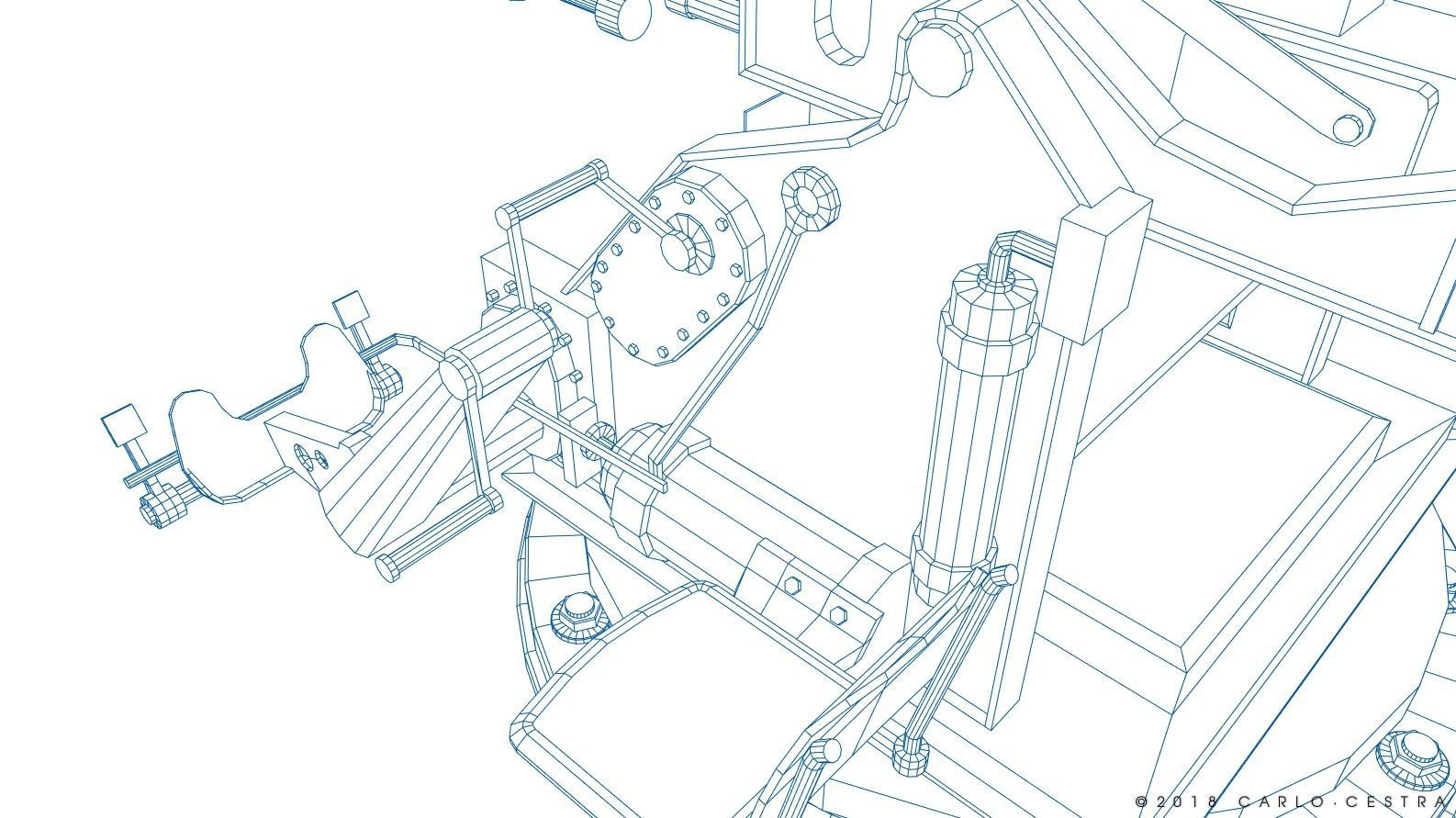 Japanese Type 96 25mm triple gun Low-poly 3D model_42