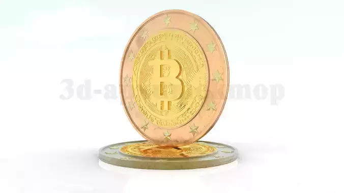 Bitcoin coin 3D model