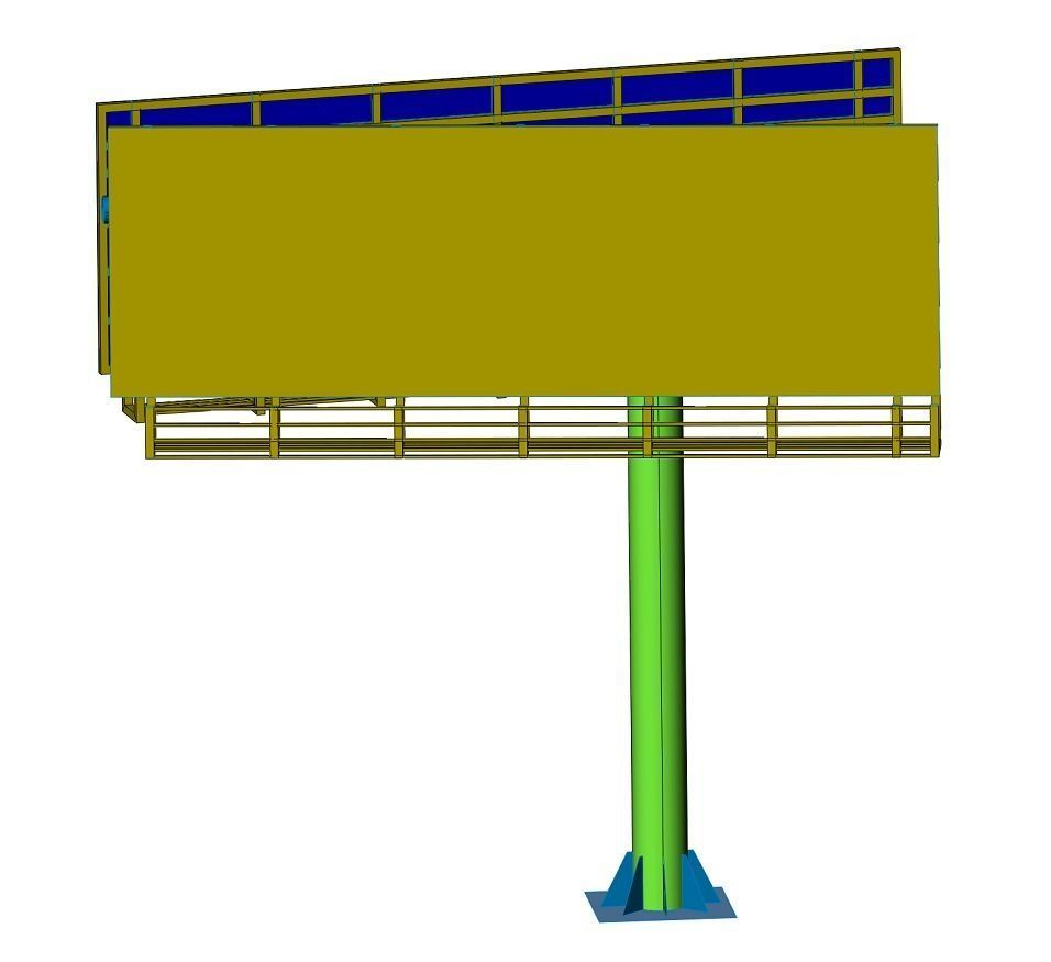 Billboard 15x5 two side 3D model_2