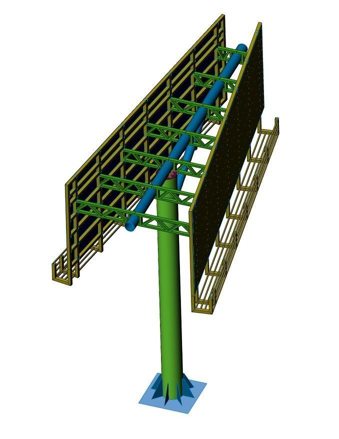 Billboard 15x5 two side 3D model_3