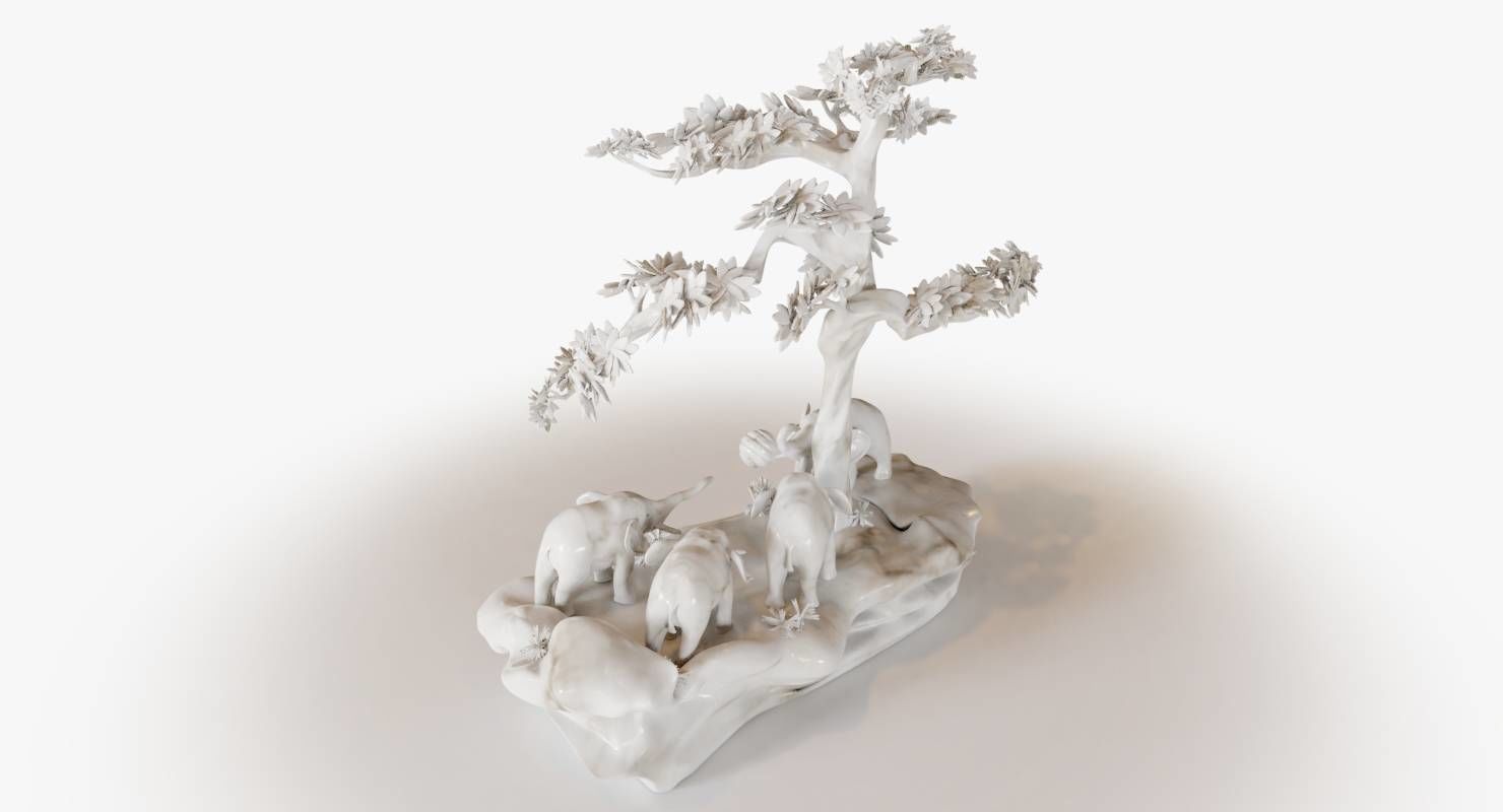 Elephants Play  3D model_5