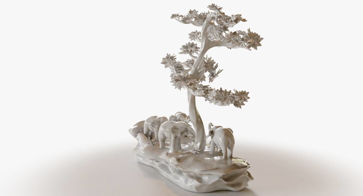 Elephants Play  3D model_3