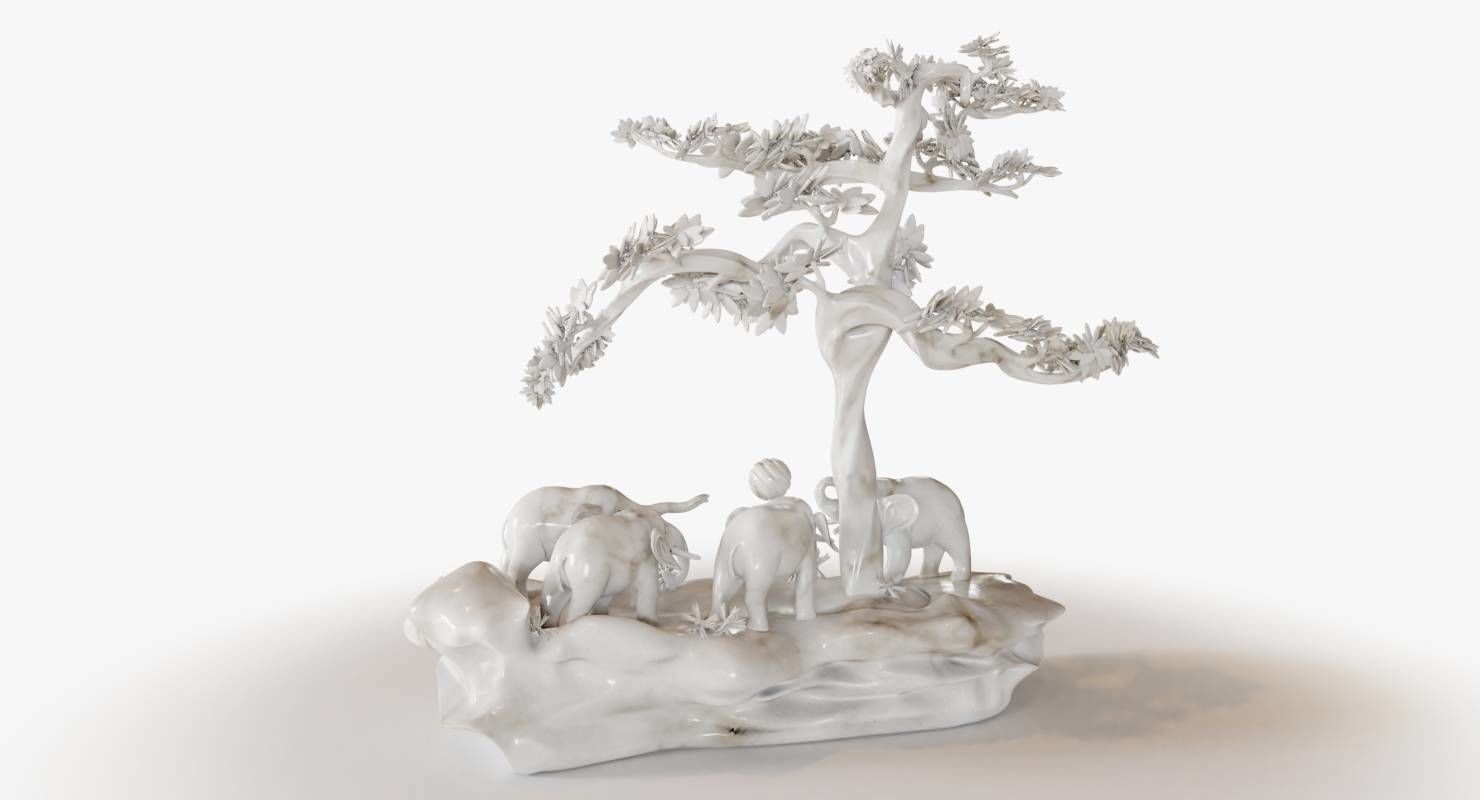 Elephants Play  3D model_4