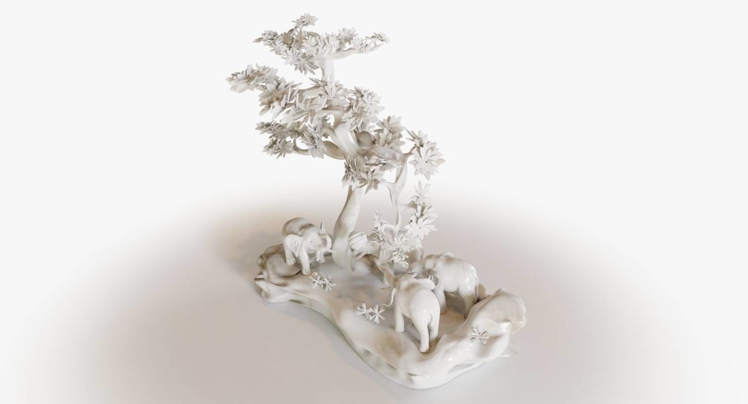 Elephants Play  3D model_6