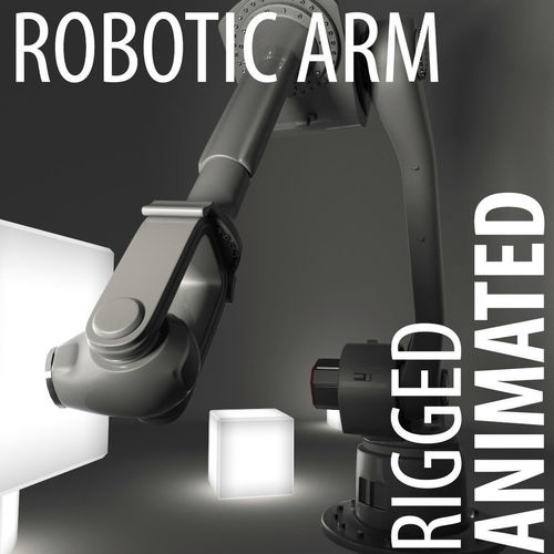 Rigged Robotic arm  3D model