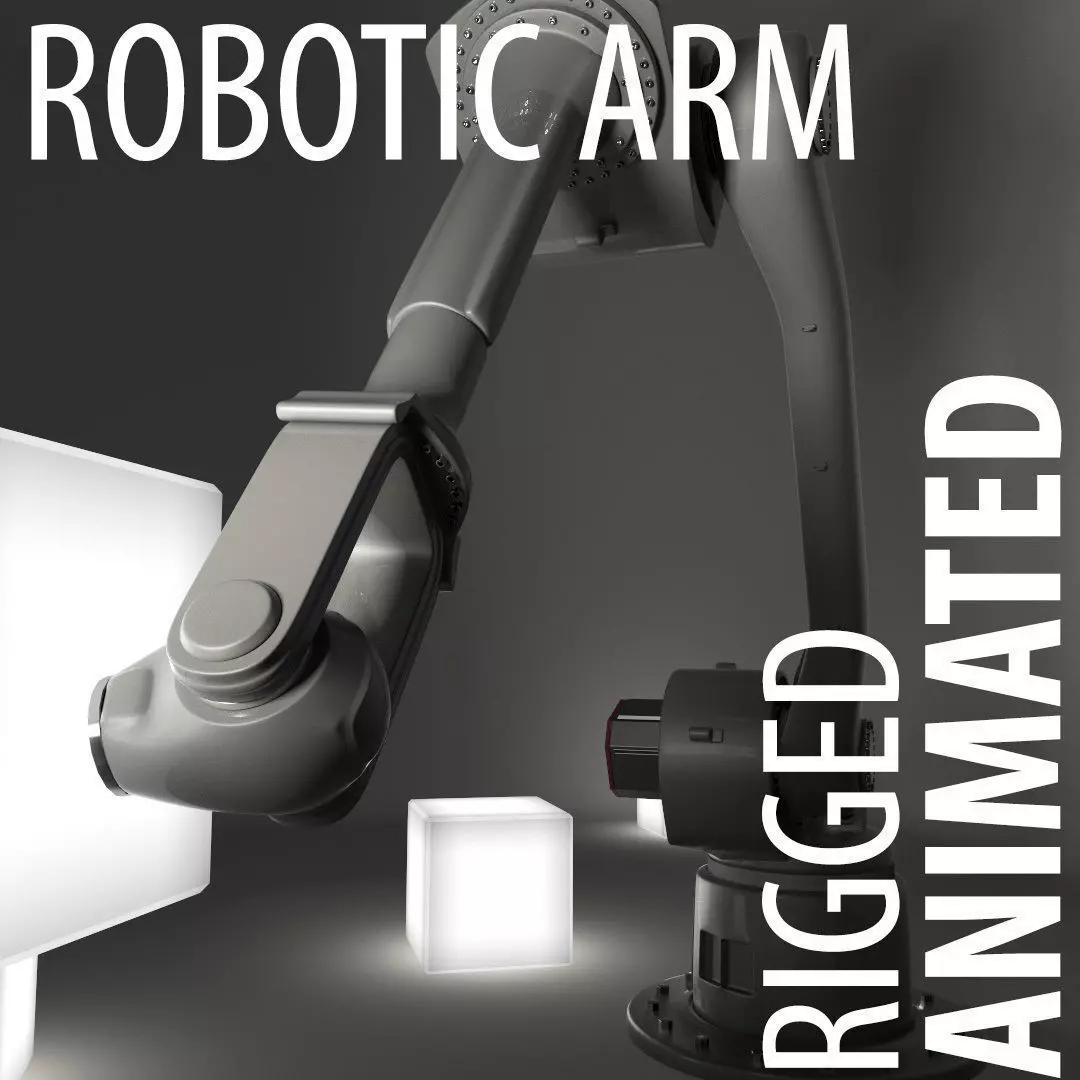 Rigged Robotic arm  3D model_0