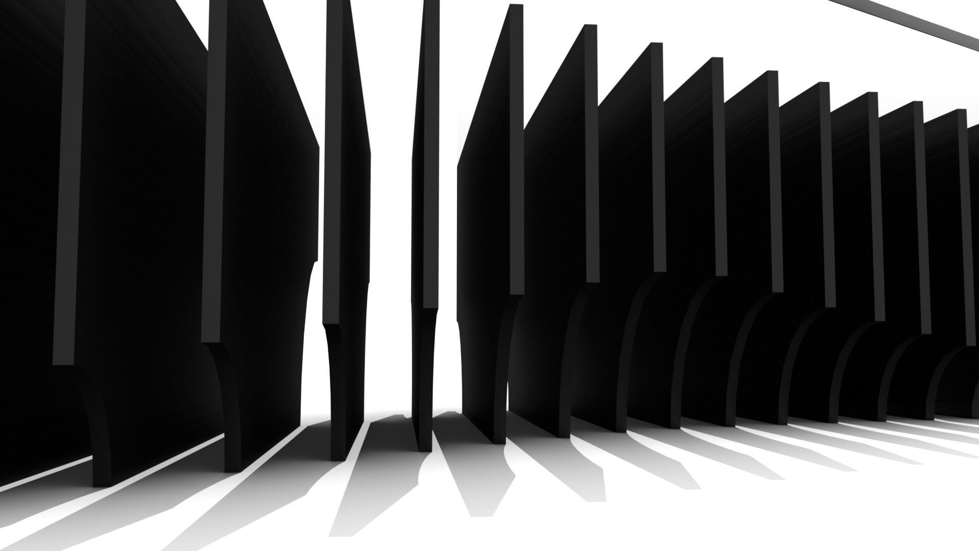 Modern Cross Section Coffee Table Low-poly 3D model_6