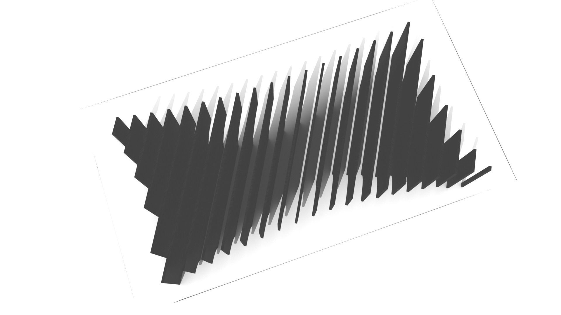 Modern Cross Section Coffee Table Low-poly 3D model_1
